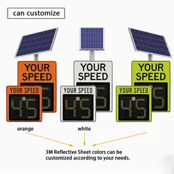 Màn hình phản hồi tốc độ radar năng lượng mặt trời với bộ điều khiển LED dành cho an toàn giao thông