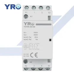 Contator AC de alta qualidade para trilho DIN, tipo de controle automático, contator modular