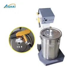 Máquina de Pintura em Pó Portátil Compacta para Componentes de Aço
