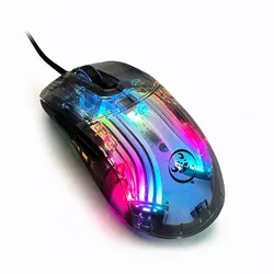 Bilgisayar Parçaları 7key Şeffaf Kablolu RGB Renkli Işık Programlanabilir Oyun Faresi Windows Sistemi için