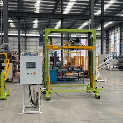Máy quấn pallet màng co hoàn toàn tự động dành cho cuộn giấy gỗ và máy nén khí