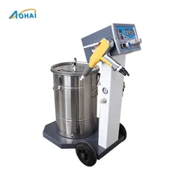 Máquina de Pintura em Pó Portátil Compacta para Componentes de Aço