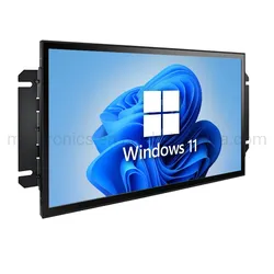 Offenes Rahmen-Eisen-Gehäuse 21.5 Zoll reiner Flachbildschirm industrieller Touch-Display Windows All-in-One-PC-System Computer