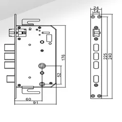 Chave de Segurança de Senha Barata, Fechadura de Porta Moderna Sem Chave / Bluetooth