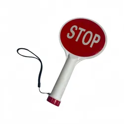 Oplaadbaar enkelzijdig LED stopbord handbediende verkeerspaddle