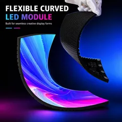 유연한 기둥형 소프트 광고 화면 곡면 LED 비디오 월 디스플레이 모듈