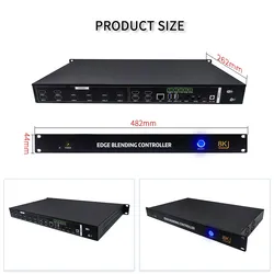 8K Processador de Vídeo em Parede de Tela Irregular 4output com Rotação Arbitrária e Tela Cruzada