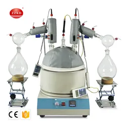 10L Kit di distillazione a doppio percorso corto da laboratorio con sistema di riscaldamento a pompa a vuoto