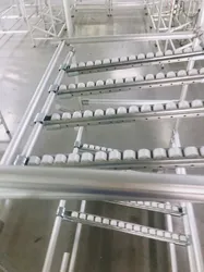 Rodillo deslizante Placon galvanizado para sistema de estantería de tuberías Lean