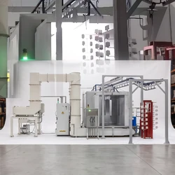 Vollautomatische Pulverbeschichtungsanlage für W-Strahlenschutzleitplanken