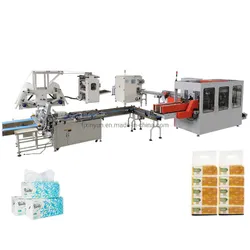 Linha de Produção de Máquina de Fazer Papel Toalha Facial de Embalagem Macia Automática