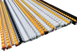 Sistema de Prateleira de Fluxo com Trilho Deslizante Metálico Industrial
