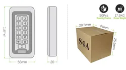 Controllo Accessi Tastiera Metallica IP65 Impermeabile per Esterni Controllore RFID Accesso Wiegand 26 Codice PIN Standalone Controllo Accessi per Sistema di Sicurezza Controllo Accessi