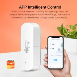 Heißester Alexa Google Assistenz WiFi Tuya Temperatur- und Feuchtigkeitssensor Fernsteuerung Überwachungsensor Smart Home Automatisierung Drahtlos