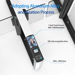 Sistema di Controllo Intelligente Easco Android 2g RAM Operazione Veloce Tornello in Lega di Alluminio Modulo di Accesso Personalizzato Porta di Velocità per Edificio Uffici