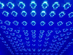 แผงไฟพิกเซลเวฟบาร์ RGB ปรับได้สำหรับงานปาร์ตี้และเพดานเวที