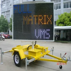 Tela de Sinalização LED Solar Móvel Sinais de Advertência Trailer de Radar de Velocidade