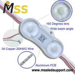 Alta Brilhância 2 LEDs ou 3 LEDs 3030 Módulo SMD IP67 Módulo de Injeção LED para Sinais Publicitários com CE RoHS UL