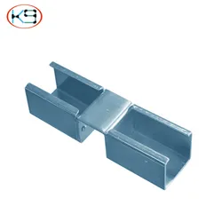 Soporte de metal para sistema de rieles y estanterías