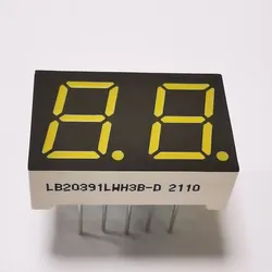 0.39 Zoll 2 Digit Weiß 7 Segment LED-Anzeige für Instrumententafel