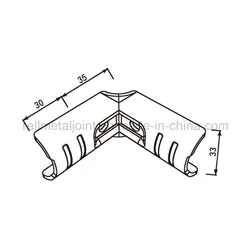 Giunto metallico per sistema di scaffalature per tubi