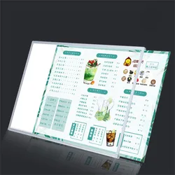 LED-Fotorahmen Lichtkasten Glas Werbung LED Restaurant Menütafel