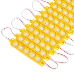 100 PCS 12V Módulo LED DC Branco 1.2W 5 LEDs 5630 Módulo LED SMD Injetado à Prova d'Água Decorativo para Publicidade 12V Módulo de Luz LED