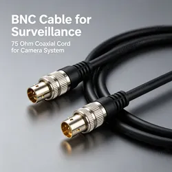 75ohm Conector Crimp Macho para Macho BNC Cabo Coaxial Rg59 RG6 Rg11 Rg57 Rg58 Rg7 com Carretel de Cabo Comprimento Personalizado Fio de Vídeo