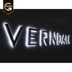 Ss Werbung 3D Laser geschnittene Kanal-Fassaden rückseitig beleuchtete Buchstaben Schild