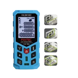 Fixtec 0.05-100m Misuratore di distanza laser verde digitale, metro a nastro laser, sensore di distanza