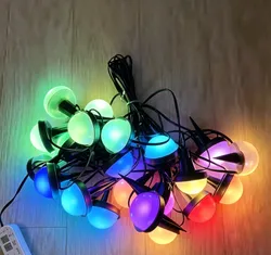 Matte Mini-Glühbirne LED-Beleuchtung mehrfarbige Patio-Lichterkette Deko