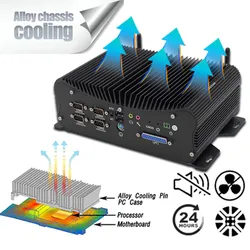 Hystou DDR4 Design Sem Ventoinha Intel Core I7 Poderoso Mini PC OEM Industrial Embutido Robusto Computador de Mesa
