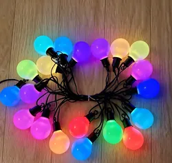Matte Mini-Glühbirne LED-Beleuchtung mehrfarbige Patio-Lichterkette Deko