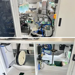 Vollautomatische Einkaufstaschen mit Seilgriffen Formgebungsmaschine Tragebeutel Griffaufbringmaschine Schnurbeutelherstellungsmaschine