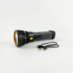 Kompakte integrierte Solarzelle wiederaufladbare Solarstrom-LED-Taschenlampe