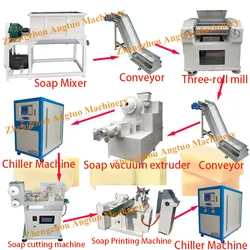 Linea di produzione per la fabbricazione di sapone con macchina plodder automatica ad alta velocità