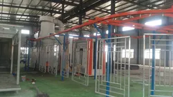 Kompakte Pulverbeschichtungssystem elektrostatische Pulverbeschichtungsmaschine mit Lackierkabine und Aushärtungsofen