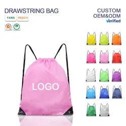 Wasserfeste Hochwertige Maßgeschneiderte 420d Polyester Nylon Zugbeutel Sporttaschen Schnur Rucksack