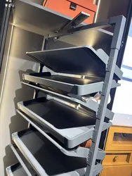 Mehrschichtiger drehbarer Metall-Schuhregal flexibler Stauraum starker rostfreier Kleiderschrank-Hardware Schuhregal
