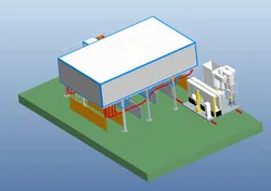 Automatische kompakte Pulverbeschichtungsanlage für kleine Fabriken