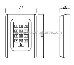 ระบบเข้าประตู Yoursensor Smart Sensor Access Keypad – การ์ด, รหัสผ่าน & การ์ด+รหัสผ่าน 3-Way