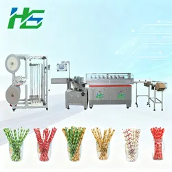 Máquina de Fazer Canudos de Papel Totalmente Automática - Linha de Produção de Canudos de Papel Integrada