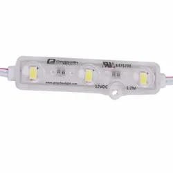 12V Modul LED DC 1.2W 3000K Putih Hangat Tahan Air IP65 3 Cahaya Modul LED untuk Iklan LED 12V Modul