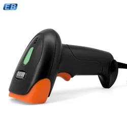 HBS-200 ยูเอสบี 1D 2D เครื่องสแกนบาร์โค้ดความเร็วสูง เครื่องอ่านรหัส QR ระบบเซ็นเซอร์อัตโนมัติ เครื่องสแกนบาร์โค้ดแบบมือถือสำหรับระบบ POS