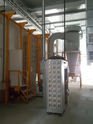Automatische Pulverbeschichtungsanlage mit schwerem Überkopf-Hängebahn und Pulversprühkabine Pulverbewirtschaftungssystem