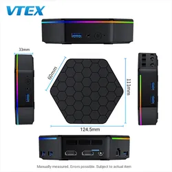 Iluminação RGB Dinâmica Dual 4K N150 Windows Linux Office Mini PC Computador