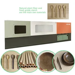 Máquina de Fabricação de Pratos Ecológicos / Máquina de Formação de Utensílios Biodegradáveis