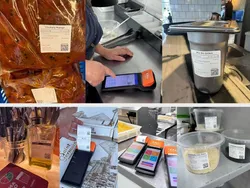 Papieraufkleber Verpackung Versand Direktdrucksynthetiketikett für POS-Maschine Etikett