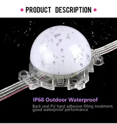 24V 50mm Ponto de Luz LED RGB SMD 5050 Módulo Programável RGB 30PCS Fita