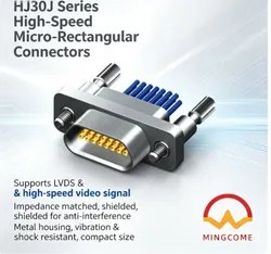 Conector Retangular Micro Hj30j para Sistema de Monitoramento de Controle de Trem Tcms